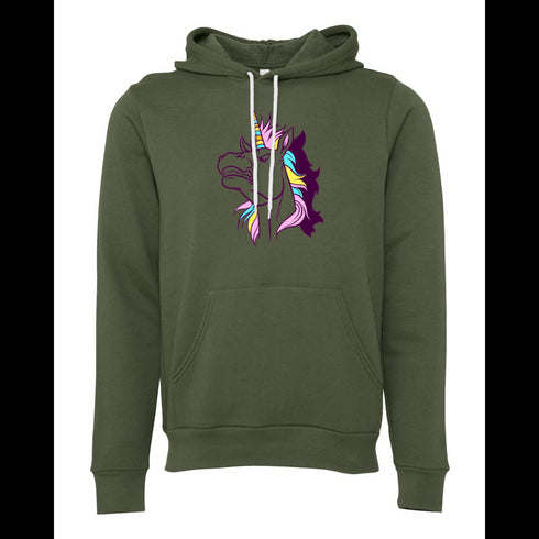 Colorful Unicorn Bella canvas hoodie 3719